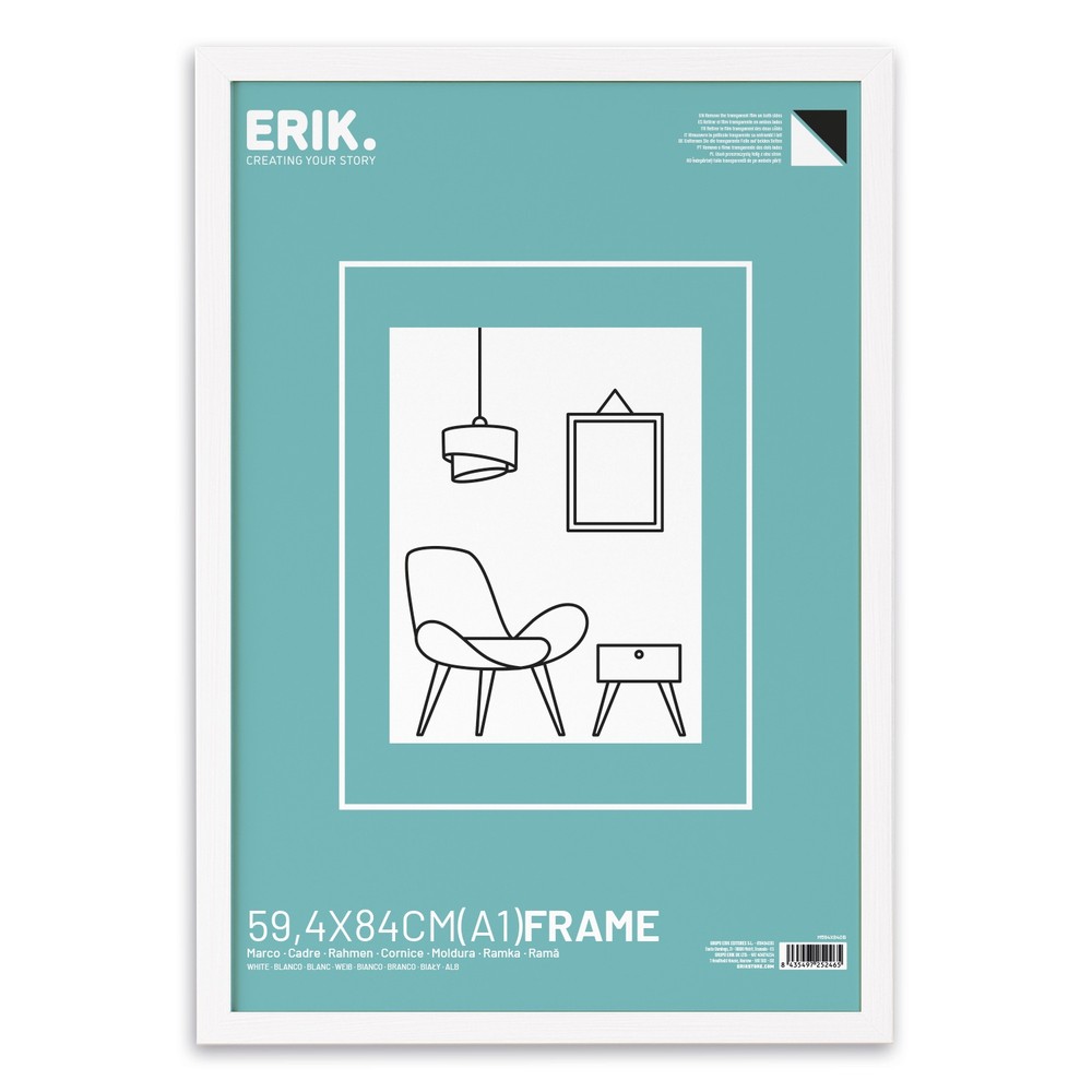 Grupo Erik - A1 59.4X84Cm Mdf White Frame Cadre - Multicolore